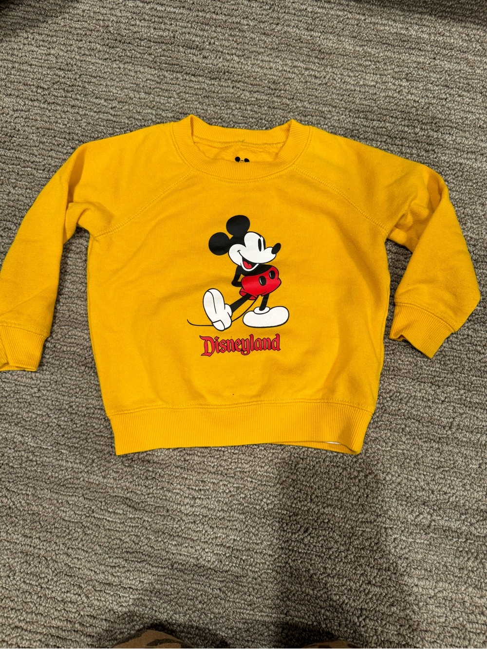 Disney Yellow Mickey Mouse Crewneck Sweatshirt 18-24 months
